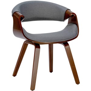 Silla de Confidente MARGOT, marco de madera, color negro