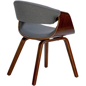 Silla de Confidente MARGOT, marco de madera, color negro