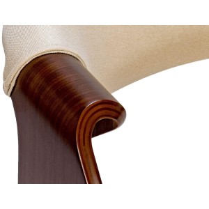 Silla de Confidente MARGOT, marco de madera, color negro