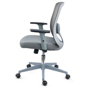 Silla de Oficina VESPA, Soporte Lumbar, Malla y Tela Negra