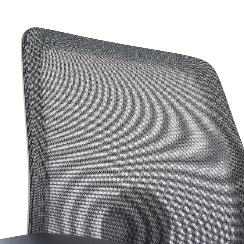 Silla de Oficina VESPA, Soporte Lumbar, Malla y Tela Negra