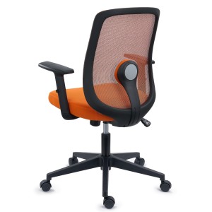 Silla de Oficina VESPA, Soporte Lumbar, Malla y Tela Negra