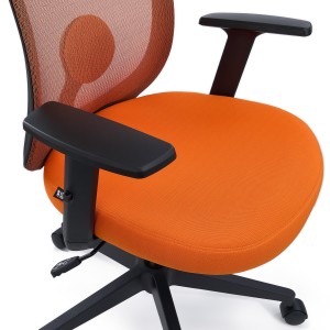 Silla de Oficina VESPA, Soporte Lumbar, Malla y Tela Negra