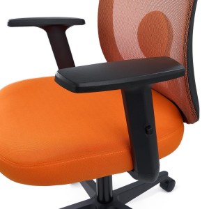 Silla de Oficina VESPA, Soporte Lumbar, Malla y Tela Negra