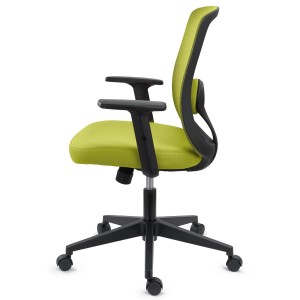 Silla de Oficina VESPA, Soporte Lumbar, Malla y Tela Negra