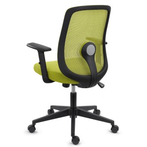 Silla de Oficina VESPA, Soporte Lumbar, Malla y Tela Negra