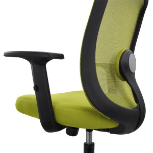 Silla de Oficina VESPA, Soporte Lumbar, Malla y Tela Negra