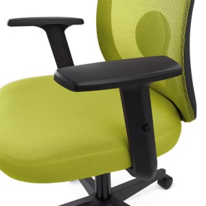 Silla de Oficina VESPA, Soporte Lumbar, Malla y Tela Negra