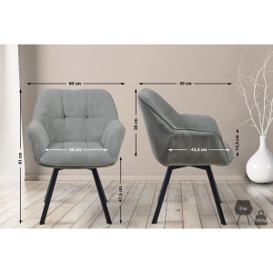 Silla de Confidente TAMMY, Giratoria, color Negro