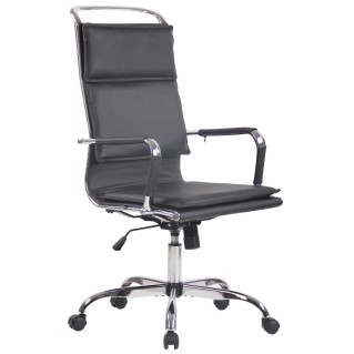 Silla de Oficina QUEBEC PIEL REAL, Color Marrón