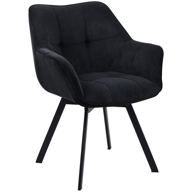 Silla de Confidente TAMMY, Giratoria, color Negro