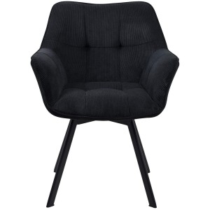 Silla de Confidente TAMMY, Giratoria, color Negro