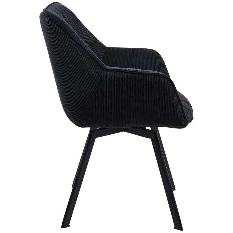Silla de Confidente TAMMY, Giratoria, color Negro