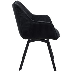 Silla de Confidente TAMMY, Giratoria, color Negro