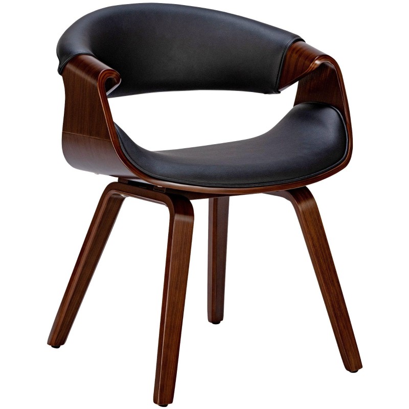 Silla de Confidente MARGOT, marco de madera, color negro