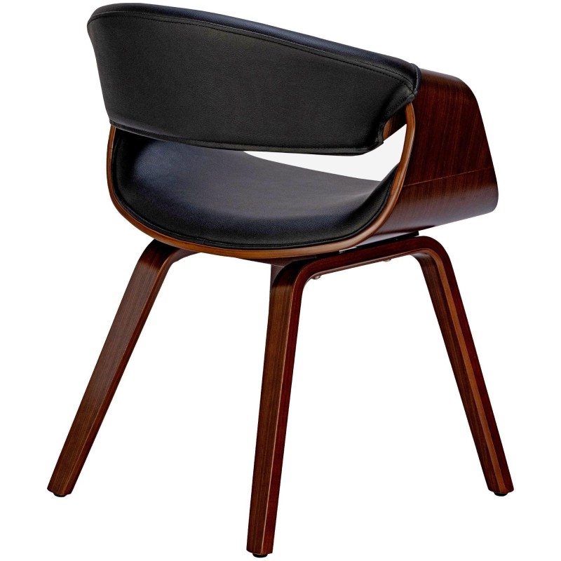 Silla de Confidente MARGOT, marco de madera, color negro