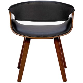 Silla de Confidente MARGOT, marco de madera, color negro 2