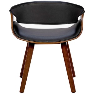 Silla de Confidente MARGOT, marco de madera, color negro