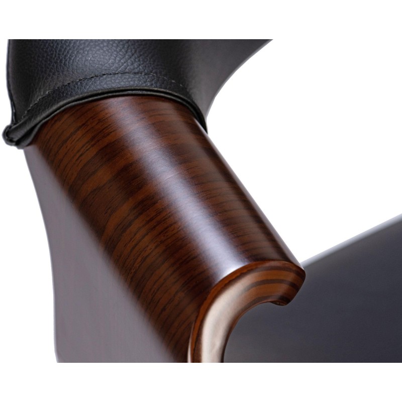 Silla de Confidente MARGOT, marco de madera, color negro