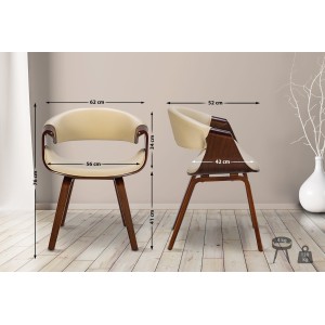 Silla de Confidente MARGOT, marco de madera, color negro