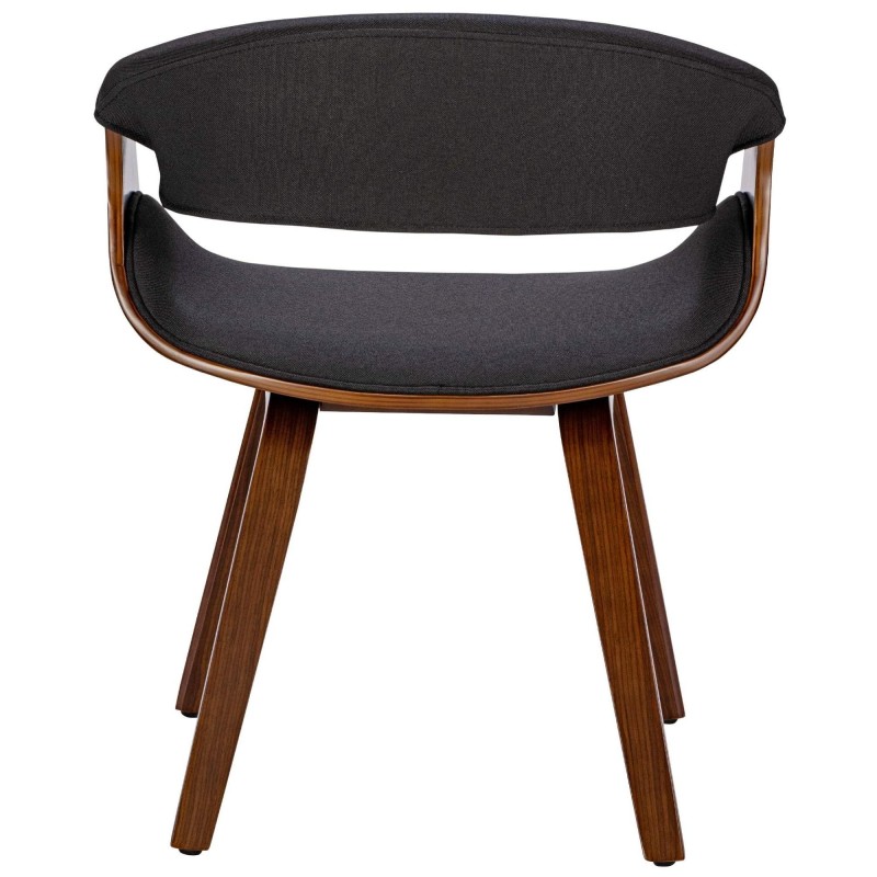 Silla de Confidente MARGOT, marco de madera, en tela color negro
