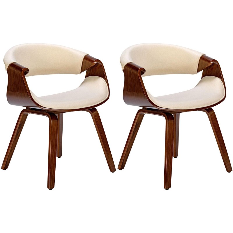Silla de Confidente MARGOT, marco de madera, en tela color negro