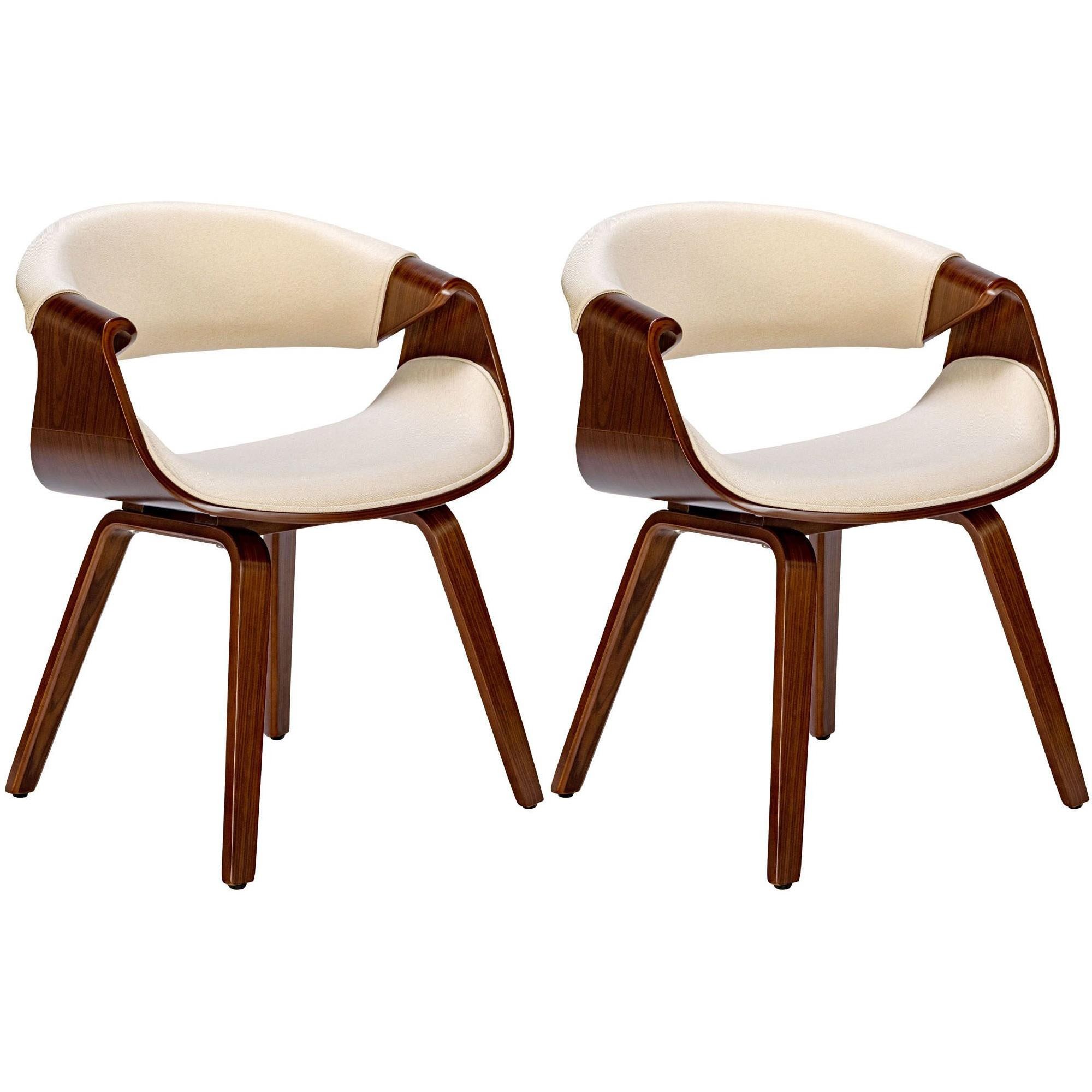 Lote de 2 Sillas de Confidente MARGOT, Diseño Exclusivo, Estructura en Madera, en Tela color Negro