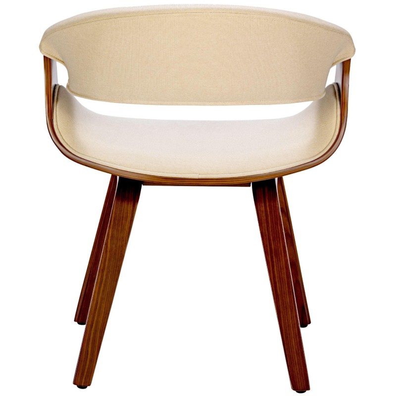 Silla de Confidente MARGOT, marco de madera, en tela color negro