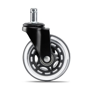 Ruedas Para Silla de Oficina, Diseño Roller, 11x75mm, Transparentes 2