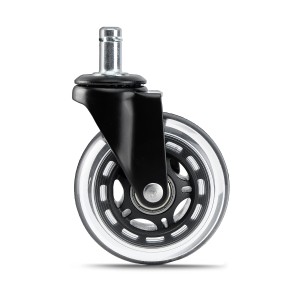 Ruedas Para Silla de Oficina, Diseño Roller, 11x75mm, Transparentes