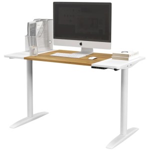 Mesa elevable BRISA, regulabre entre 71-116 cm, en color Madera y Blanco