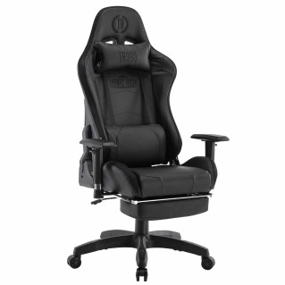 Silla Gaming TURBO LED PIEL, en Negro