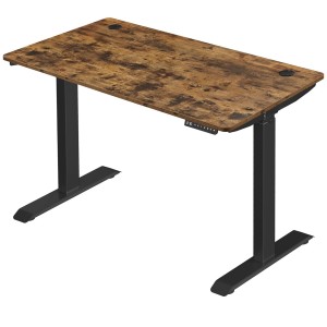 Mesa de Ordenador MAKALU, Altura Regulable, 140x70x71-117 cm, Negro
