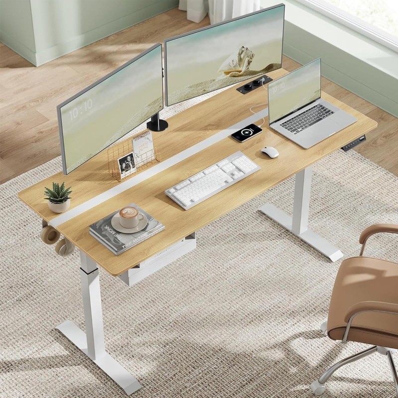 Mesa Ajustable EVEREST, Moderna y versátil, en color Blanco