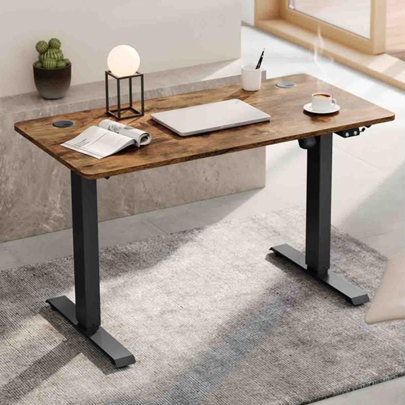 Mesa de odernador elevable MONFORTE, sencilla y moderna, en color Negro