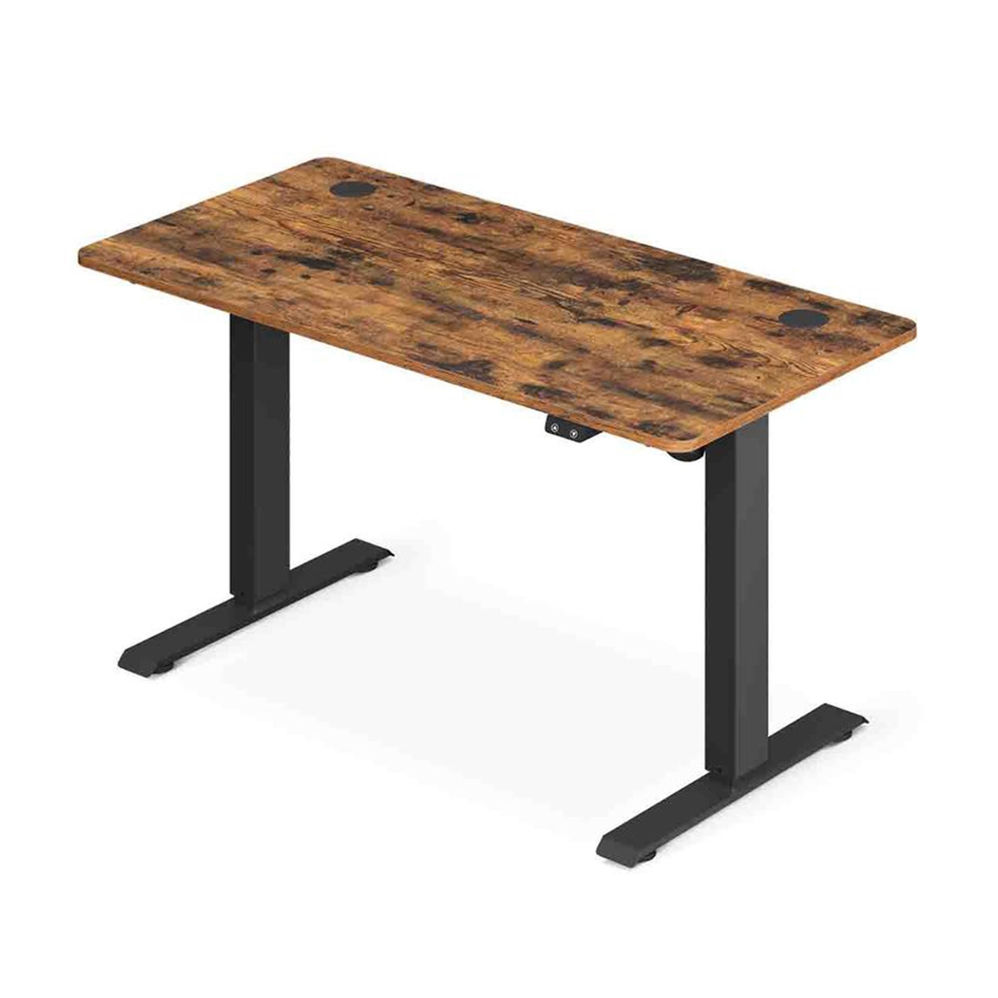 Mesa de Ordenador MONFORTE, Altura Regulable, 140x70x73-114 cm, en color Negro