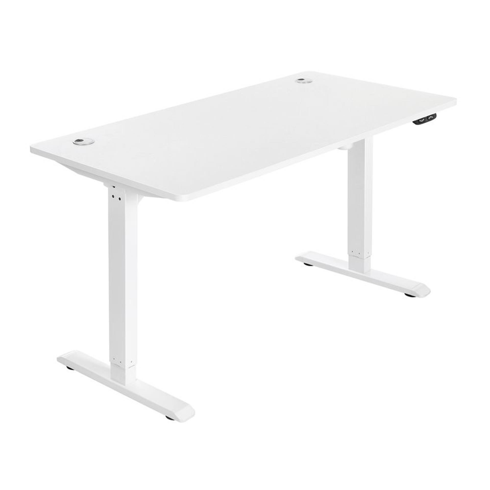 Mesa de Ordenador MONFORTE, Altura Regulable, 140x70x73-114 cm, en color Negro