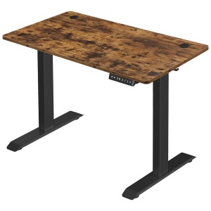 Escritorio ANETO, Altura Regulable Eléctrica, 120x60x73,5-119 cm, Negro