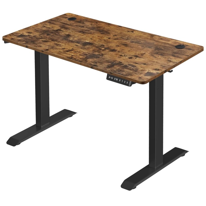 Escritorio ANETO, Altura Regulable Eléctrica, 140x60x73,5-119 cm, Negro