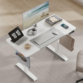 Mesa Elevable SOLOMON, 120x60x72-120 cm, Blanco 2