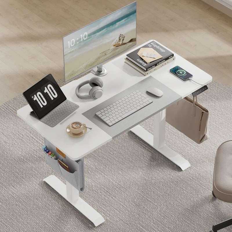 Mesa Elevable SOLOMON, 120x60x72-120 cm, Blanco