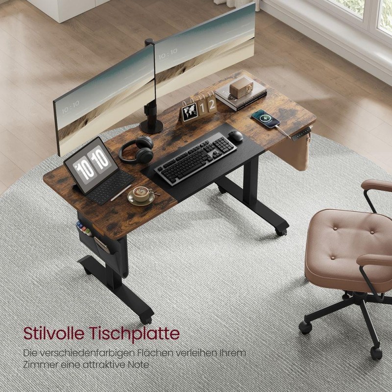 Mesa Elevable SOLOMON, 140x60x72-120 cm, Blanco