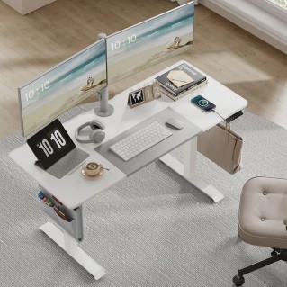 Mesa Elevable SOLOMON, 140x60x72-120 cm, Blanco 2