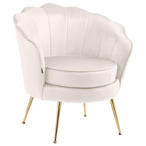 Sillón KIEL, Patas Metálicas Doradas, en Terciopelo Negro