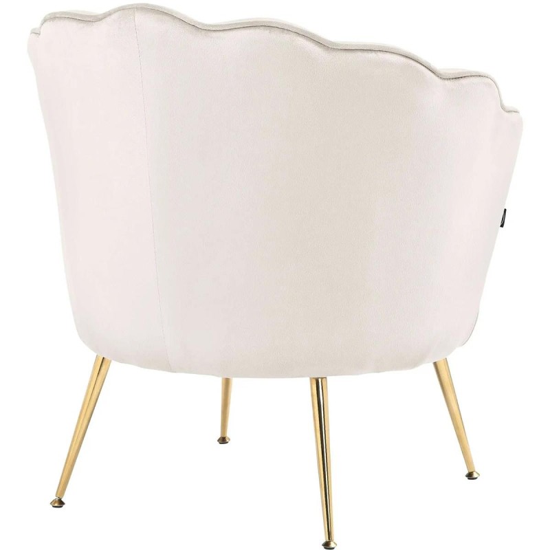 Sillón KIEL, Patas Metálicas Doradas, en Terciopelo Negro