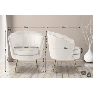 Sillón KIEL, Patas Metálicas Doradas, en Terciopelo Negro