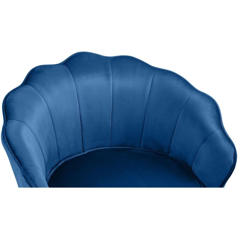 Sillón KIEL, Patas Metálicas Doradas, en Terciopelo Negro