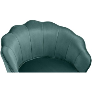 Sillón KIEL, Patas Metálicas Doradas, en Terciopelo Negro
