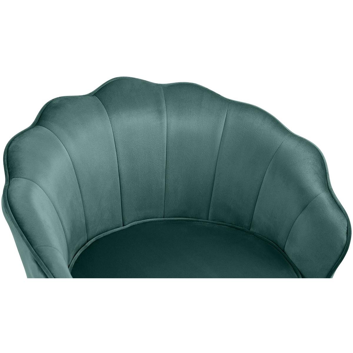 Sillón KIEL, Grueso Acolchado, Patas Metálicas Doradas, en Terciopelo color Negro