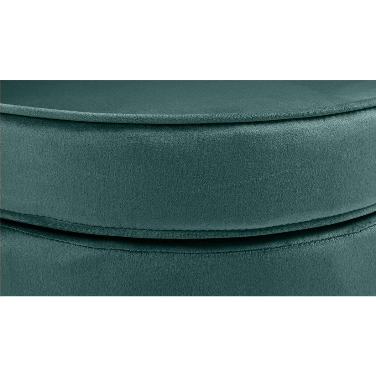 Sillón KIEL, Grueso Acolchado, Patas Metálicas Doradas, en Terciopelo color Negro